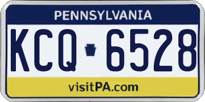 PA license plate KCQ6528