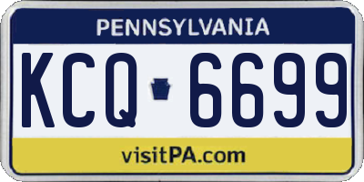 PA license plate KCQ6699