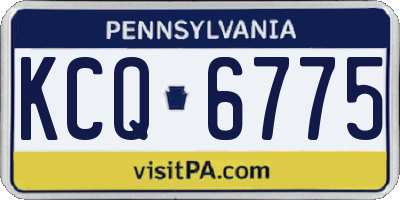 PA license plate KCQ6775