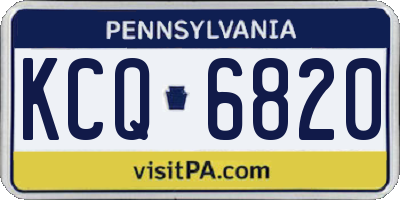PA license plate KCQ6820