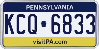 PA license plate KCQ6833