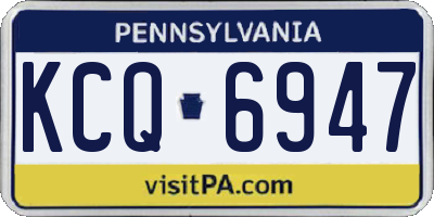 PA license plate KCQ6947