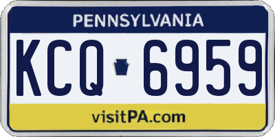 PA license plate KCQ6959