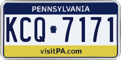 PA license plate KCQ7171