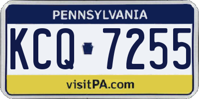 PA license plate KCQ7255