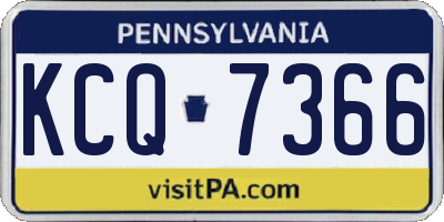 PA license plate KCQ7366