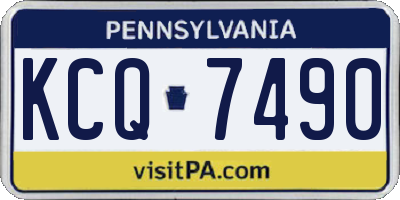 PA license plate KCQ7490