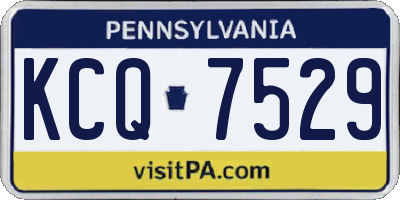 PA license plate KCQ7529