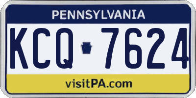 PA license plate KCQ7624