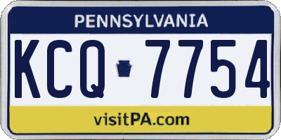 PA license plate KCQ7754