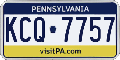 PA license plate KCQ7757