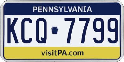 PA license plate KCQ7799