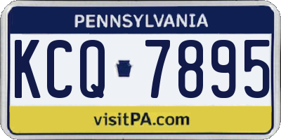 PA license plate KCQ7895