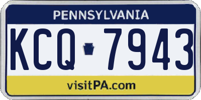 PA license plate KCQ7943