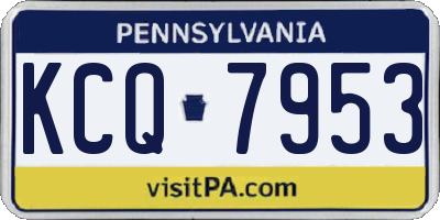 PA license plate KCQ7953
