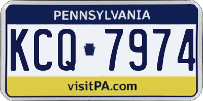 PA license plate KCQ7974
