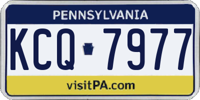 PA license plate KCQ7977