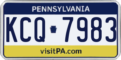 PA license plate KCQ7983