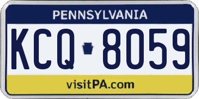 PA license plate KCQ8059