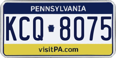 PA license plate KCQ8075