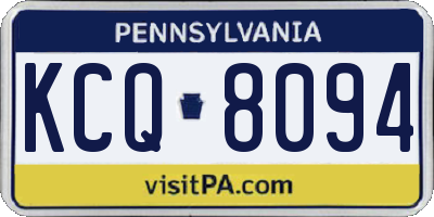 PA license plate KCQ8094