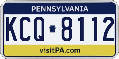 PA license plate KCQ8112