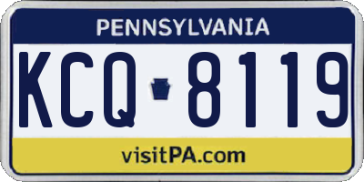 PA license plate KCQ8119