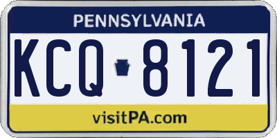 PA license plate KCQ8121