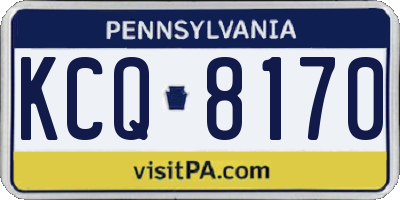 PA license plate KCQ8170