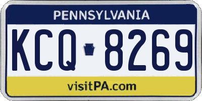PA license plate KCQ8269