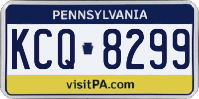 PA license plate KCQ8299