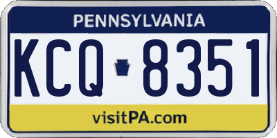 PA license plate KCQ8351
