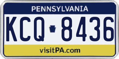 PA license plate KCQ8436