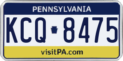 PA license plate KCQ8475
