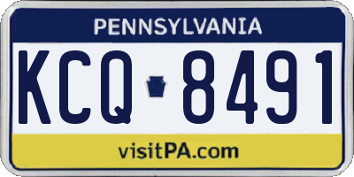PA license plate KCQ8491