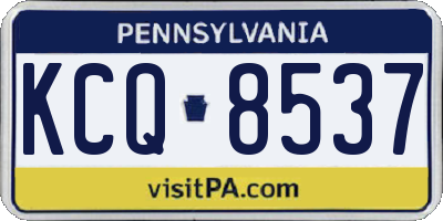 PA license plate KCQ8537