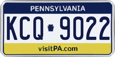PA license plate KCQ9022