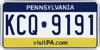 PA license plate KCQ9191