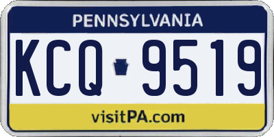 PA license plate KCQ9519