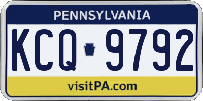 PA license plate KCQ9792