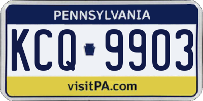 PA license plate KCQ9903