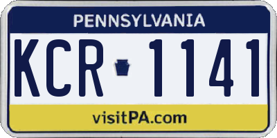 PA license plate KCR1141