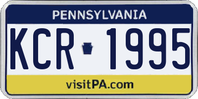 PA license plate KCR1995