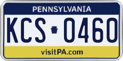 PA license plate KCS0460