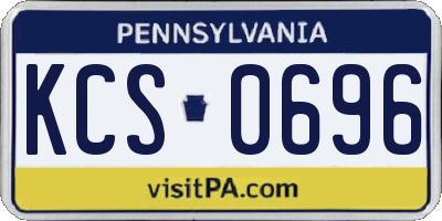 PA license plate KCS0696
