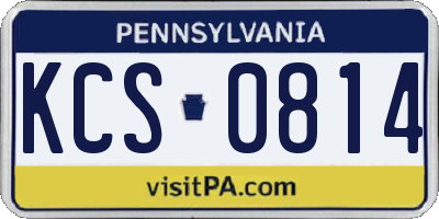 PA license plate KCS0814