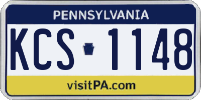 PA license plate KCS1148