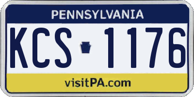 PA license plate KCS1176