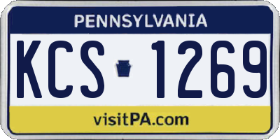 PA license plate KCS1269