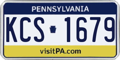 PA license plate KCS1679